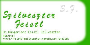 szilveszter feistl business card